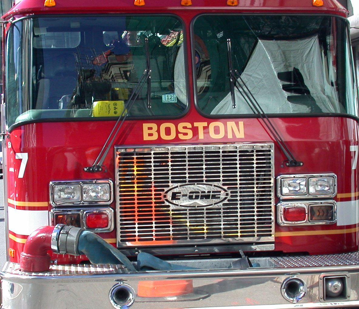 boston fire engine front - all rights reserved Ernest J. Bordini, Ph.D.