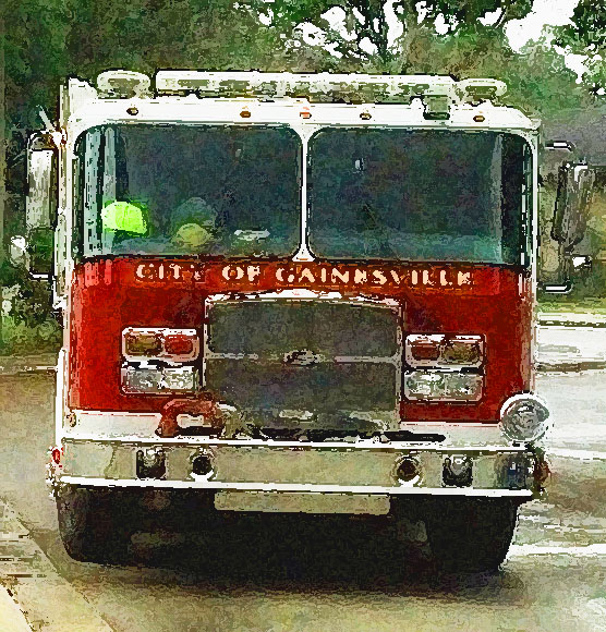 Gainesville Fire and Rescue Engine Dry Brush - all rights reserved Ernest J. Bordini, Ph.D.
